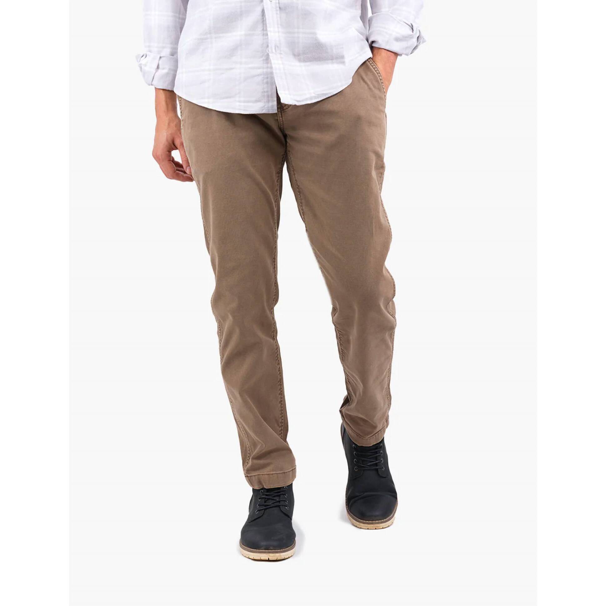 New Mugsy Comfortable Stretch Fit Utility Pants In Brown